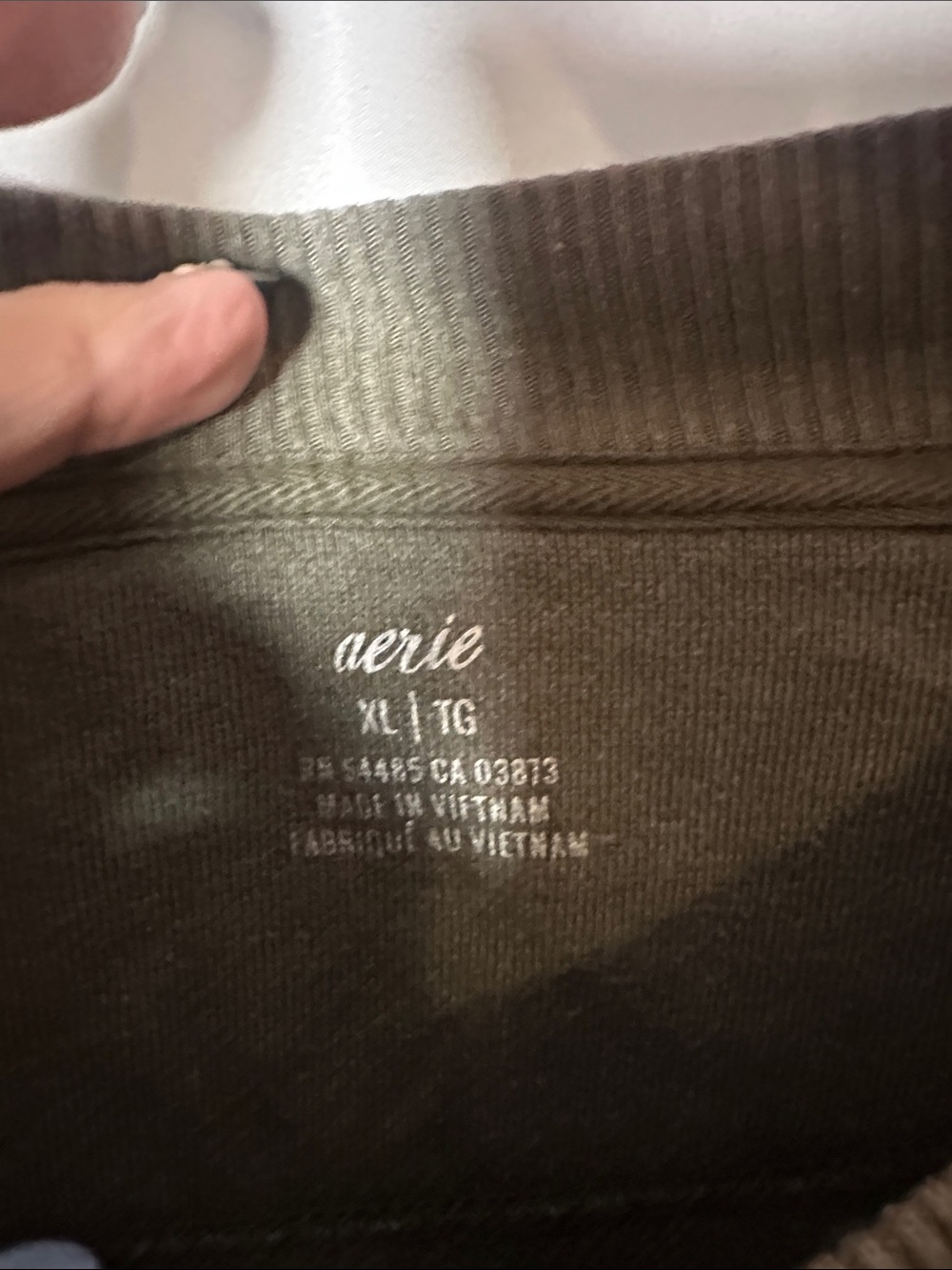 aerie Olive Green Crewneck Sweatshirt - Picture 2 of 7